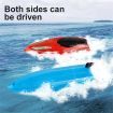 RTR 2.4G RC Boat Stunt Mini Speedboat LED Light 360 Rotation Remote Control Racing Ship Waterproof Kids Children Vehicle Red