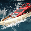 QT888-4 RC Boat 2.4Ghz 15km/h High-Speed Remote Control Racing Ship Water Speed Boat Children Model ToyBlue