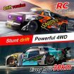 RTR 1/16 2.4G 4WD 30km/h RC Car Drift LED Light High Speed Racing Off-Road Truck Stunt Vehicles All Terrain Remote Control Yellow