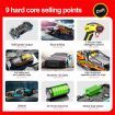 RTR 1/16 2.4G 4WD 30km/h RC Car Drift LED Light High Speed Racing Off-Road Truck Stunt Vehicles All Terrain Remote Control Yellow