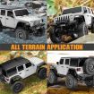 Two Batteries RTR 1/24 2.4G 4WD RC Car Rock Crawler LED Light Off-Road Climbing Monster Truck Vehicles Models Toys Black