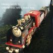 27MHZ RC Train Electric Track Classic Model Vehicles Smoke LED Lights Music Sound Remote Control Kids Gifts Toys Brown