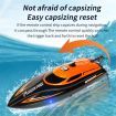 2.4G 4CH RC Boat High Speed LED Light Speedboat Waterproof 25km/h Electric Racing Vehicles Models Lakes Pools Yellow