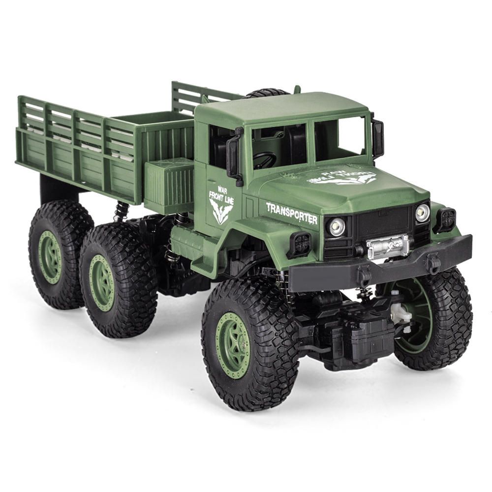 JJRC Q68 Q69 1/18 2.4G 4WD RC Vehicle Off-Road Military Truck Car RTR ModelQ68 Green