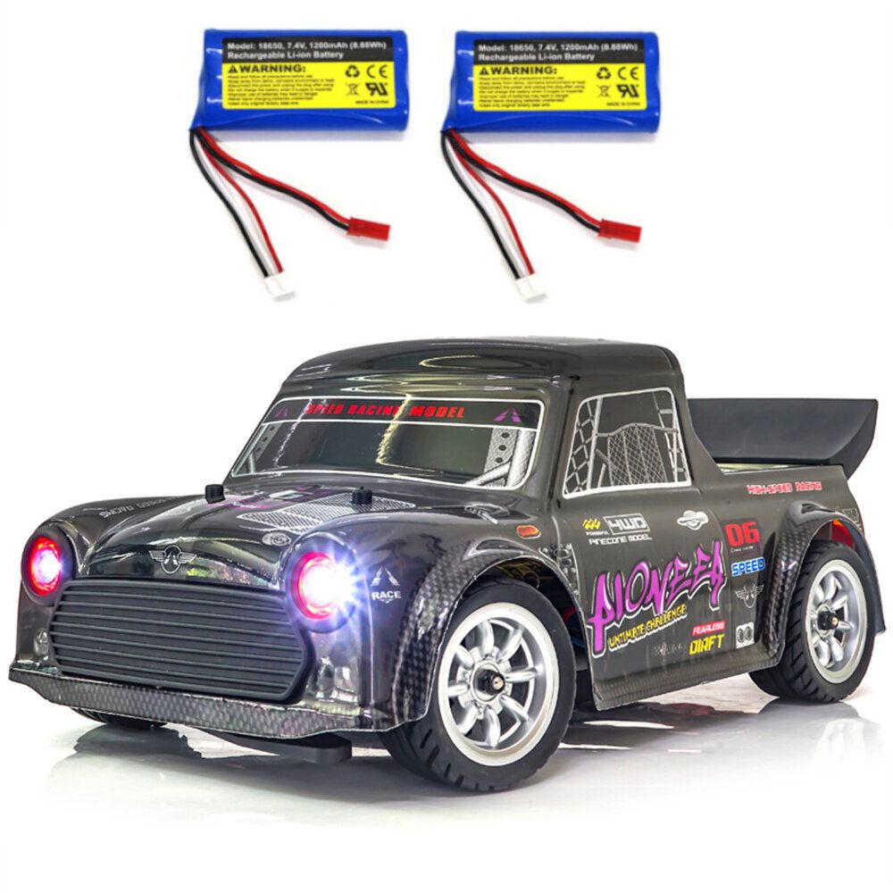 Two Battery RC Car Brushless/Brushed Drift RTR 1/16 2.4G 4WD 50km/h LED Light High Speed Vehicles Models