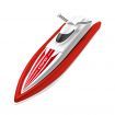 2.4G RC Boat High Speed Racing Rowing Waterproof Rechargeable Vehicles Models Electric Radio One Battery Red