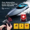 2.4G RC Boat Fast High Speed Capsized Reset LED Light Water Model Remote Control Toys RTR Pools Lakes Racing Two Battery Silver