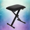 Alpha Piano Stool Adjustable Height Keyboard Seat Portable Bench Chair Black