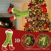 Christmas Elf Body Tree Decoration,Elf Arms and Stuffed Legs Stuck Christmas Tree Decoration Posable Plush Legs for Tree Ornaments (Elf Set)