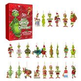 Calendar 2023-24 Pieces Cute Cartoon Elf Doll Surprise Gift,Christmas Countdown Calendar for Children and Adults (A)