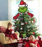 Grinchmas Decor for Christmas Tree,Grinchmas Christmas Tree Topper,Grinchmas Christmas Decorations for Small Tree