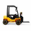 Kids Electric Forklift RC Car Ride On Toy Vehicle Off Road Truck 12V Battery with Parental Remote Control Liftable Forks Pallet Light MP3 Black