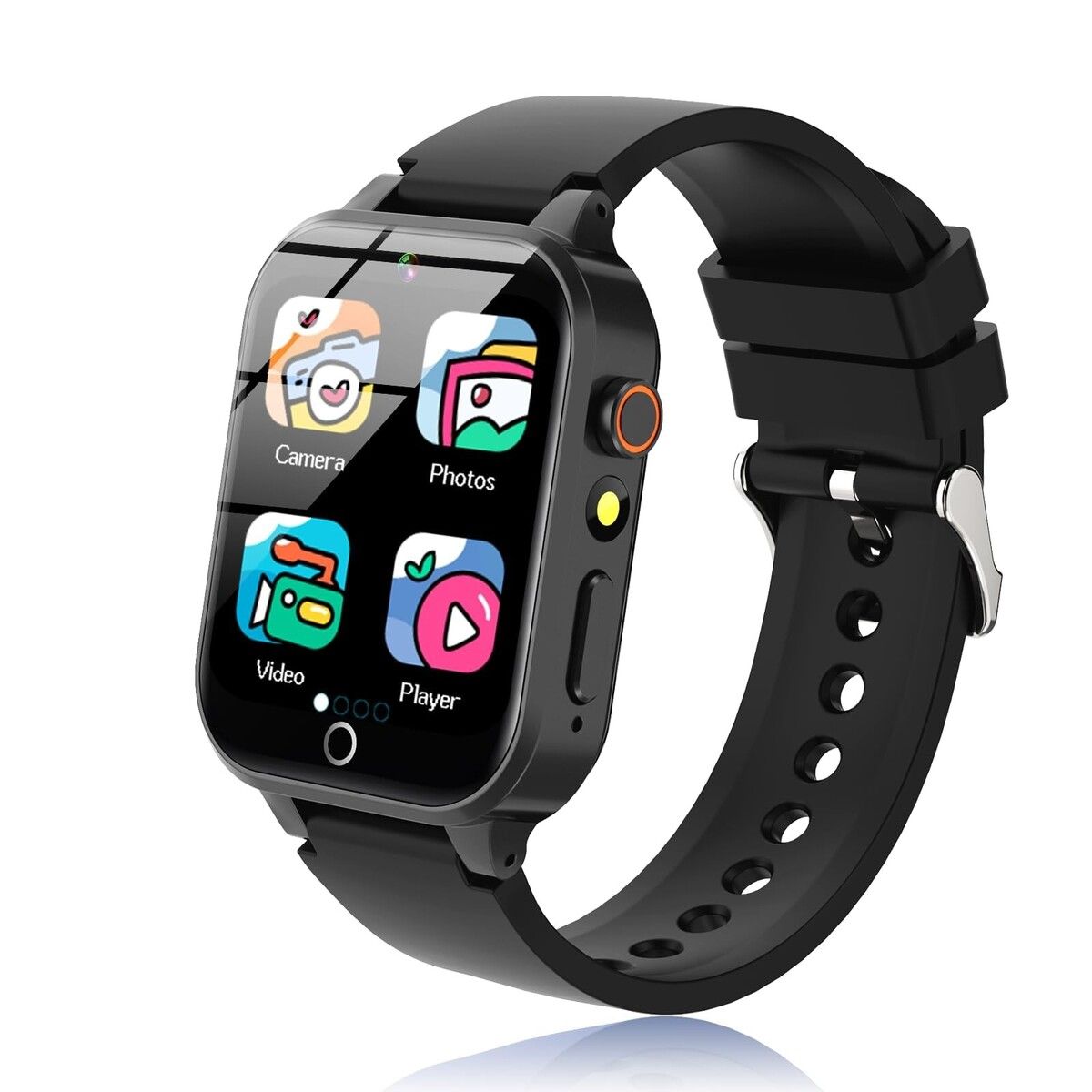 Smart Watch for Kids,Kids Smart Watch Boys Toys with 26 Puzzle Games,Touch Screen,HD Camera,Alarm Clock,Birthday Gift,Ages 3+ (Black)