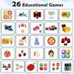 Smart Watch for Kids,Kids Smart Watch Boys Toys with 26 Puzzle Games,Touch Screen,HD Camera,Alarm Clock,Birthday Gift,Ages 3+ (Black)