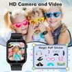 Smart Watch for Kids,Kids Smart Watch Boys Toys with 26 Puzzle Games,Touch Screen,HD Camera,Alarm Clock,Birthday Gift,Ages 3+ (Black)