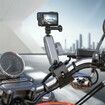 Handlebar Clamp Mount, Motorcycle Bike Pole Mount with Flexible 360 Ball Head Compatible with GoPro Hero