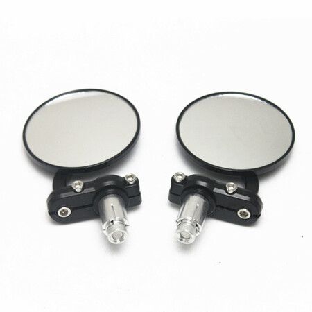Motorcycle Rearview Mirrors For Handle Bars, Fits Motorbike Handlebar End Rearview Rear View Side