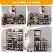 9 Tier Shoe Rack Storage Organiser 50 Pairs Shoes Shelving Entryway Closet Cabinet Display Space Saving Corner Shelf DIY Metal Stackable Hook