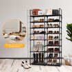 9 Tiers Metal Shoe Rack Storage Organiser Shelving 40 Pairs Shoes Cabinet Display Shelves DIY Corner Stand Closet Entryway Hallway Cloakroom