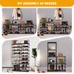 9 Tiers Metal Shoe Rack Storage Organiser Shelving 40 Pairs Shoes Cabinet Display Shelves DIY Corner Stand Closet Entryway Hallway Cloakroom