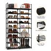 9 Tiers Metal Shoe Rack Storage Organiser Shelving 40 Pairs Shoes Cabinet Display Shelves DIY Corner Stand Closet Entryway Hallway Cloakroom