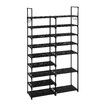 9 Tiers Metal Shoe Rack Storage Organiser Shelving 40 Pairs Shoes Cabinet Display Shelves DIY Corner Stand Closet Entryway Hallway Cloakroom