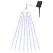 LED Solar Meteor Shower Rain Drop String Blue Lights Xmas Falling Star Tree Decor Night Outdoor Christmas Garden Waterproof