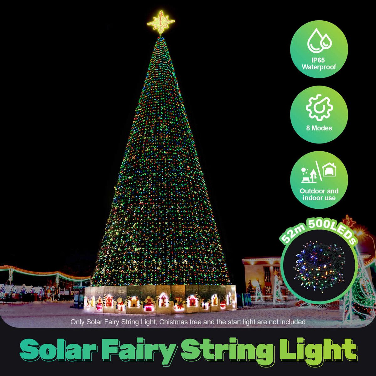 Solar Fairy String Light LED Xmas Falling Twinkle Tree Decoration Christmas Garden Bedroom Waterproof Outdoor Indoor