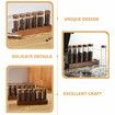 Glass Test Tube Set with Plastic Stoppers and Wood Rack Glass Coffee Bean Container Mini Glass Bottles Jars for Lab,Party Favors,Candy,Beads,6 Piece Set/19ml