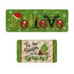 Grinch Christmas Decorations Kitchen Rugs and Mats Set of 2, The Grinch Decor of Winter Holiday Party and Home Kitchen(40*60+40*110CM)