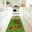 Grinch Christmas Decorations Kitchen Rugs and Mats Set of 2, The Grinch Decor of Winter Holiday Party and Home Kitchen(40*60+40*110CM)