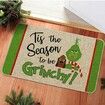 Grinch Christmas Decorations Kitchen Rugs and Mats Set of 2, The Grinch Decor of Winter Holiday Party and Home Kitchen(40*60+40*110CM)