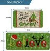 Grinch Christmas Decorations Kitchen Rugs and Mats Set of 2, The Grinch Decor of Winter Holiday Party and Home Kitchen(40*60+40*110CM)