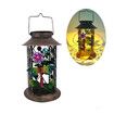 Garden Solar Lantern Lights Outdoor Hanging Dragonfly Retro Metal LED for Outdoor Table Patio