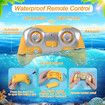 RC Boat Remote Control High Speed Sumbarine Spray and Light Powerboat Twin Propeller Speedboat Children's Day Gifts Summer Toys Color Yellow