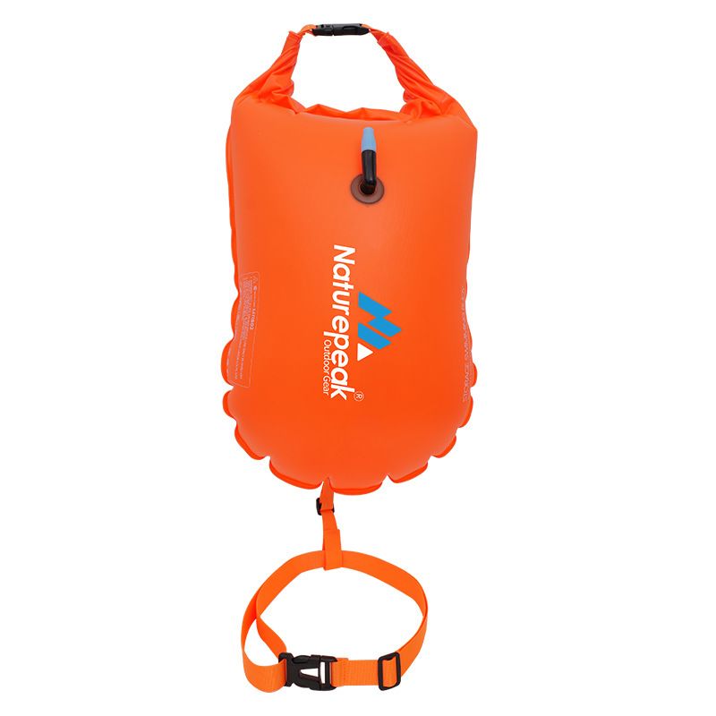 Wave Swim Buoy for Open Water Swimmers and Triathletes, Light and Visible Float for Safe Training and Racing