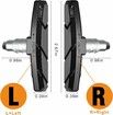 2 Pairs Bike Brake Pads Set, Road Mountain Bicycle V-Brake Blocks Shoes with Hex Nut and Shims, No Noise No Skid, 70mm (2 Pairs)