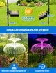 3pcs Solar Garden Lights Outdoor Decorative Waterproof Changing Flower Double-Layer Jellyfish Solar Yard Lights, Outside 7 Color Changing Decoration Fiber Light for Landscape Pathway Patio