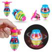 2pcs LED Light Up Flashing UFO Spinning Tops with Gyroscope Novelty Bulk Toys Party Favors