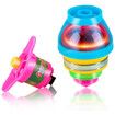 2pcs LED Light Up Flashing UFO Spinning Tops with Gyroscope Novelty Bulk Toys Party Favors