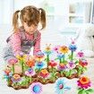 Flower Garden Building Toy Set 104pcs Learning Builder Art Craft DIY Bouquet Gift Birthday for Kids for 3 Year Olds