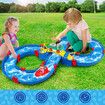 Water Way Toys 50 PCS DIY Play Table Building Blocks Aquaplay Park Canal Set Pool Summer Outdoor Beach Activity Kids