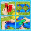 Water Way Toys 50 PCS DIY Play Table Building Blocks Aquaplay Park Canal Set Pool Summer Outdoor Beach Activity Kids