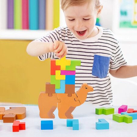 Tetra Tower Game Stacking Blocks Balance Puzzle Assembly Bricks