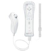 Wii Controller Motion Plus with Nunchuck,Wii Remote Controller Compatible with Nintendo Wii/Wii U with Wrist Strap and Case,White