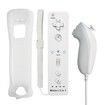 Wii Controller Motion Plus with Nunchuck,Wii Remote Controller Compatible with Nintendo Wii/Wii U with Wrist Strap and Case,White