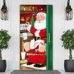 200*90cm Christmas Door Cover, Funny Elves Door Backdrop Fabric Santa Backdrop Christmas Background Banner Xmas Door  Christmas Party Decorations,
