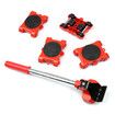 5pcs New Heavy Duty Furniture Lifter Transport Tool Furniture Mover set 4 Sliders 1 Wheel Bar for Lifting Moving Furniture Helper