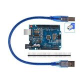 UNO R3 ATmega328P microcontroller CH340G Improved Version Development Board Compatible with Arduino IDE with USB Cable and 2.54mm Straight Pin Header