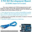 UNO R3 ATmega328P microcontroller CH340G Improved Version Development Board Compatible with Arduino IDE with USB Cable and 2.54mm Straight Pin Header